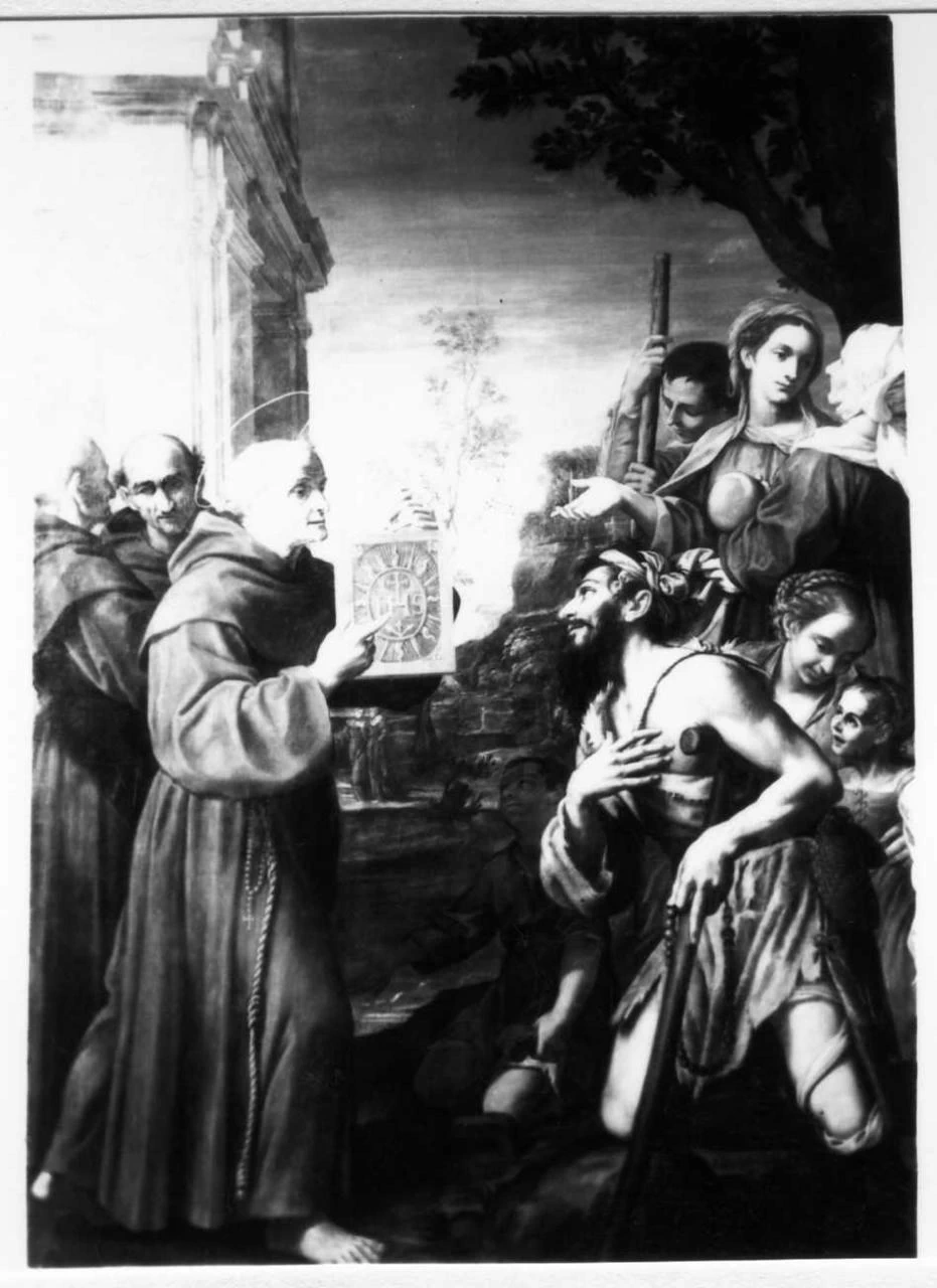 San Bernardino da Siena risana uno storpio - Chiesa di S. Francesco d'Assisi, Correggio, Reggio Emilia